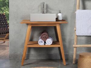 Mobile bagno con lavabo semplice 80 cm in Teak - BOBOTSARI