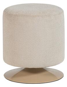 Poggiapiedi beige con rivestimento in bouclé Islen – WOOOD