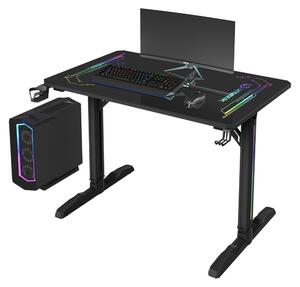 Scrivania da gaming con piano in vetro Ultradesk FREEZE V2 109 x 76 x 69 cm