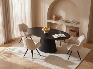 Set tavolo ANTELADA + 4 sedie GULSUN Nero e Beige
