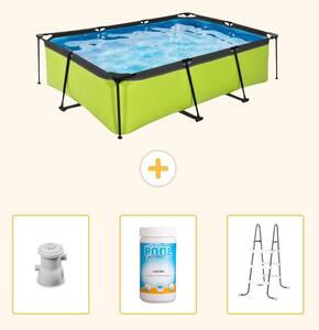 Piscina fuori terra rettangolare - 220x150x65 cm - 4 pezzi - SCB84