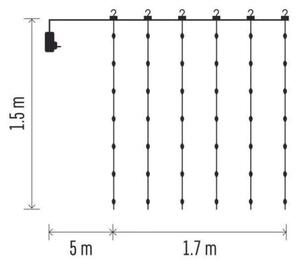 Catena di Natale LED da esterno 180xLED/8 funzioni 6,7 m IP44 bianco caldo