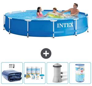 Piscina autoportante rettangolare - 366x76 cm - 5 pezzi - Modello S41543