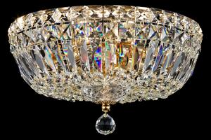 Maytoni Lampadario in cristallo con taglio diamante in stile classico Basfor Cristallo,Metallo Oro E14 60W 3 Lampadine