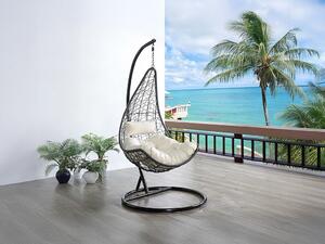 Dondolo da Giardino per 2 Persone, Poltrona Pensile Esterno, Sedia Sospesa Uovo in Rattan PE, Balcone Terrazza, Cuscini Impermeabili | Leroy Merlin