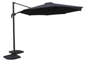 Ombrellone grigio 300x300 cm Deluxe - Garden Pleasure