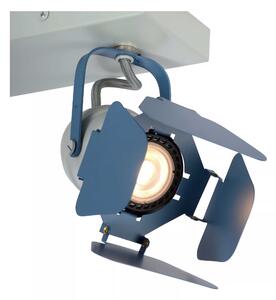 Lucide Faretto in metallo con doppio diffusore orientabile dal design moderno Picto Metallo Blu GU10 5W 2 Lampadine