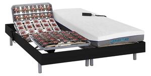 Set da relax, con sospensioni, memory foam, HESIODE III di DREAMEA - Motori OKIN - Nero - 2 x 90 x 200 cm