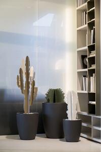 Arti e Mestieri Scultura da Terra Pianta grande Cactus! Metallo Beige