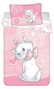 Set copripiumino e federa da bambini rosa in cotone per culla 100x135 cm Marie Cat – Jerry Fabrics