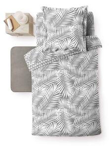 Set copripiumino e federa grigio in cotone per letto singolo 140x200 cm Botania – douceur d'intérieur