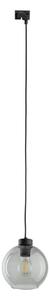 Lampadario su filo per sistema a binario CUBUS 1xE27/15W/230V nero/fumé nero