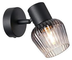 Prezent 14100 - Faretto da parete OASIS 1xE27/60W/230V nero/fumé