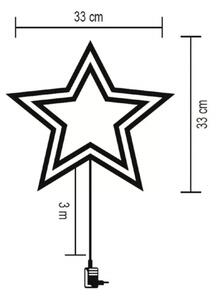 LED Decorazione per finestre natalizie all'aperto 35xLED/230V IP44 bianco caldo/stella