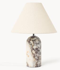 Lampada da tavolo con base in marmo Calacatta Viola Gia