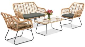 Mobili da giardino in technorattan Kreta Garden Point beige