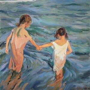 Riproduzione Children in the Sea 1909, Sorolla y Bastida, Joaquin