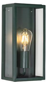 Lampada da parete industriale per esterni verde scuro con vetro IP44 - Rotterdam
