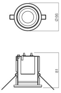 Redo 70216 - Lampada da incasso FR 1xE14/30W/230V oro