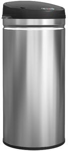 HOMCOM Cestino Spazzatura da 42L con Sensore di Movimento e Apertura Automatica, 30.5x30.5x68 cm, Nero e Argento | Aosom Italy