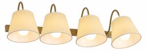 FRIDA SOFT LAMPADA DA PARETE 4 LUCI CON PARALUMI E BRACCI FLESSIBILI METALLO BRUNITO LAMPADINE ATTACCO E27