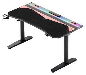 Grande tappetino gaming da scrivania, nero e rosa, 140x52 cm: Diablo X-Forge Black Akira Pink