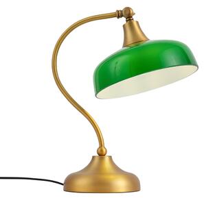 Lampada da tavolo classica bronzo con vetro opale verde - Clerk