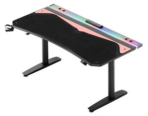 Grande tappetino gaming da scrivania, nero e rosa, 160x60 cm: Diablo X-Forge Black Akira Pink