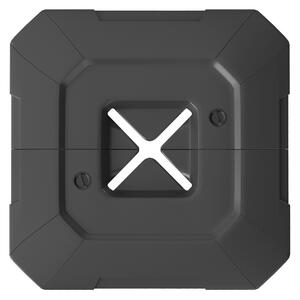 Outsunny Set 2 Pesi Base per Ombrellone a Sbalzo in HDPE Riempibili fino a 105 kg, 101x101x12cm, Nero | Aosom Italy