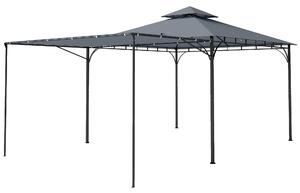 Outsunny Gazebo da Giardino Gazebo da Esterno Tetto Estensibile, 3.2x3.2 m, Grigio | Aosom Italy