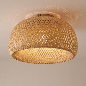 Plafoniera soffitto Jadwiga Lindby, dimmerabile, Legno chiaro, Soggiorno / Sala da pranzo, bambù, Scandinavo, Plafoniera