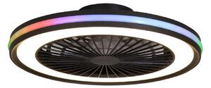 Ventilatore da soffitto LED Gamer Big nero DC silenzioso RGB Mantra Iluminación, Gamer Big, dimmerabile, Nero, Soggiorno, Plastica, Moderno