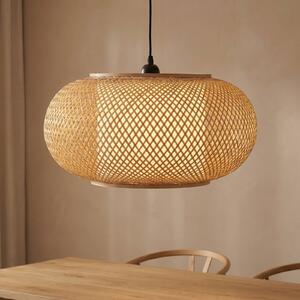 Lampada a sospensione Romaine Lindby, dimmerabile, Legno chiaro, Soggiorno / Sala da pranzo, bambù, Scandinavo, Lampada a sospensione
