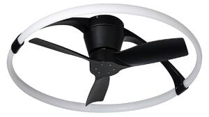 Ventilatore da soffitto LED Nepal Mini, app, bianco/nero Mantra Iluminación, Nepal Mini, dimmerabile, Nero, Soggiorno, Metallo, Moderno