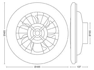 Philips Ventilatore da soffitto LED Amigo, bianco, 49 cm, CCT, DC dimmerabile, Bianco / Opale, Soggiorno / Sala da pranzo, Plastica, Moderno