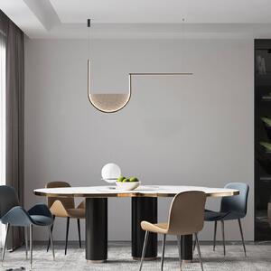 Zambelis Lampada a sospensione 23170, dimmerabile, Nero, Soggiorno / Sala da pranzo, Alluminio, Moderno, Lampada a sospensione