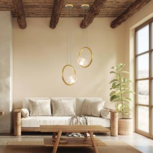 Zambelis Lampada a sospensione 23028, dimmerabile, Ottone / Oro, Soggiorno / Sala da pranzo, Alluminio, Moderno, Lampada a sospensione