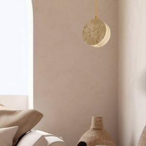 Zambelis Lampada a sospensione 25336, Crema / Ambra, Soggiorno / Sala da pranzo, Pietra, Moderno, Lampada a sospensione