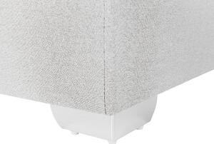 Letto continentale 160 x 200 cm tessuto grigio con materasso a molle insacchettate moderno Beliani