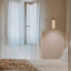Zambelis Lampada a sospensione 25417, dimmerabile, Crema / Ambra, Soggiorno / Sala da pranzo, Pietra, Lampada a sospensione