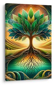 Quadro su tela – Albero della vita mistico al lago