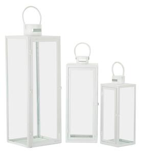 DECOKTIVO Lanterna Decorativa In Legno E Vetro Optiwhite - Altezza 80 Cm, Colore Noce, Per Soggiorno, Balcone E Terrazzo