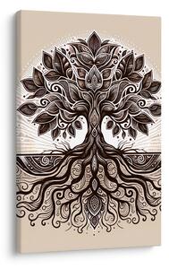 Quadro su tela – Albero della vita decorativo su beige