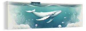 Quadro su tela – Balena tranquilla sotto il mare