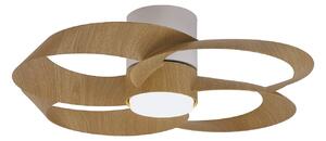 Ventilatore da soffitto LED Rose in legno con motore a corrente continua Mantra Iluminación, Rose, dimmerabile, Legno, Soggiorno, Plastica, Moderno