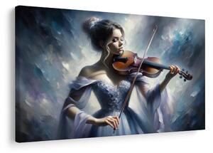 Quadro su tela – Violinista romantica