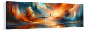 Quadro su tela – Ponte nella luce del tramonto