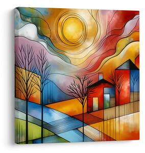 Quadro su tela – Strada nei colori