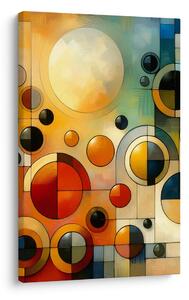 Quadro su tela – Astrazione con cerchi e colori