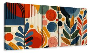 Quadri 5 pezzi – Forme astratte moderne